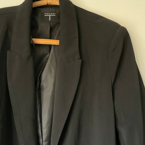 T Tahari Oversized Ruched Sleeve Blazer Black XL - Picture 6 of 6